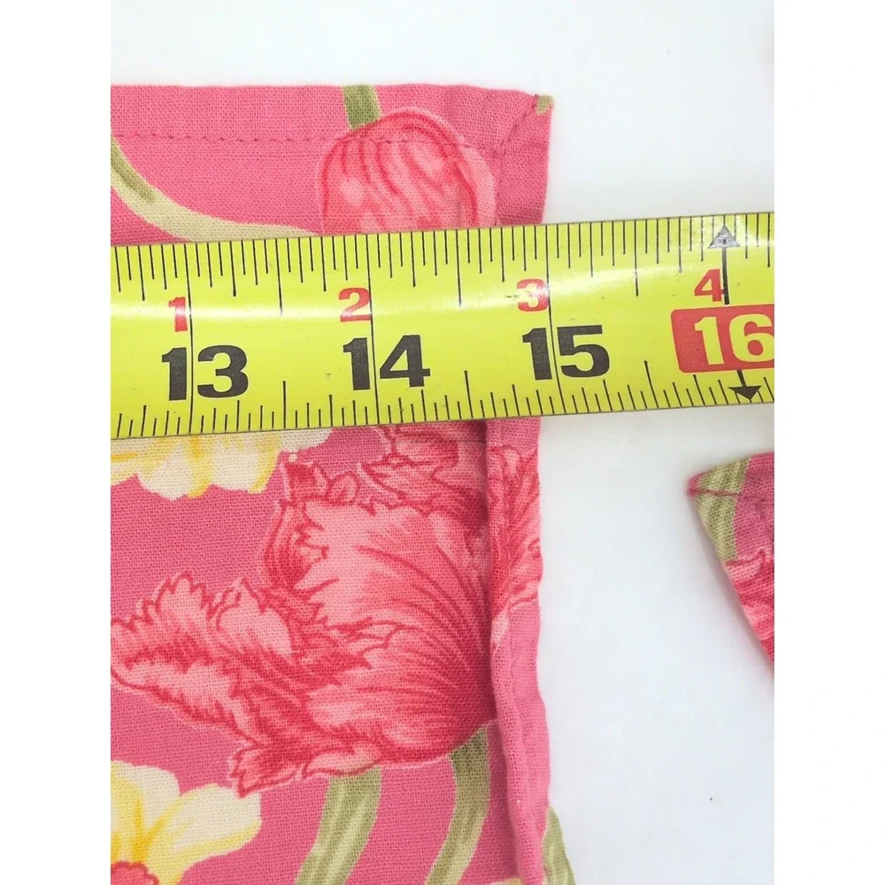April Cornell Pink Floral Dinner Napkins Set of 4 15